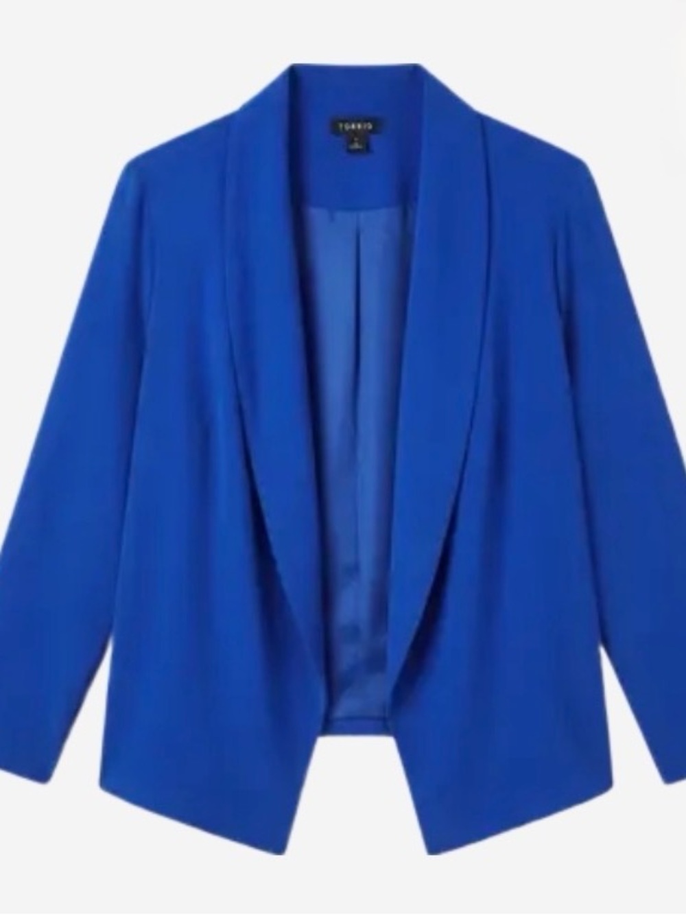 torrid Royal Blue Open-Front Shawl Collar Blazer